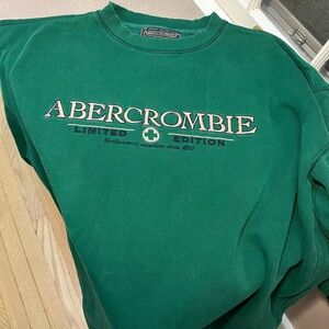 Vintage 2000’s Abercrombie & Fitch Embroidered Green Limited Edition Sweater L